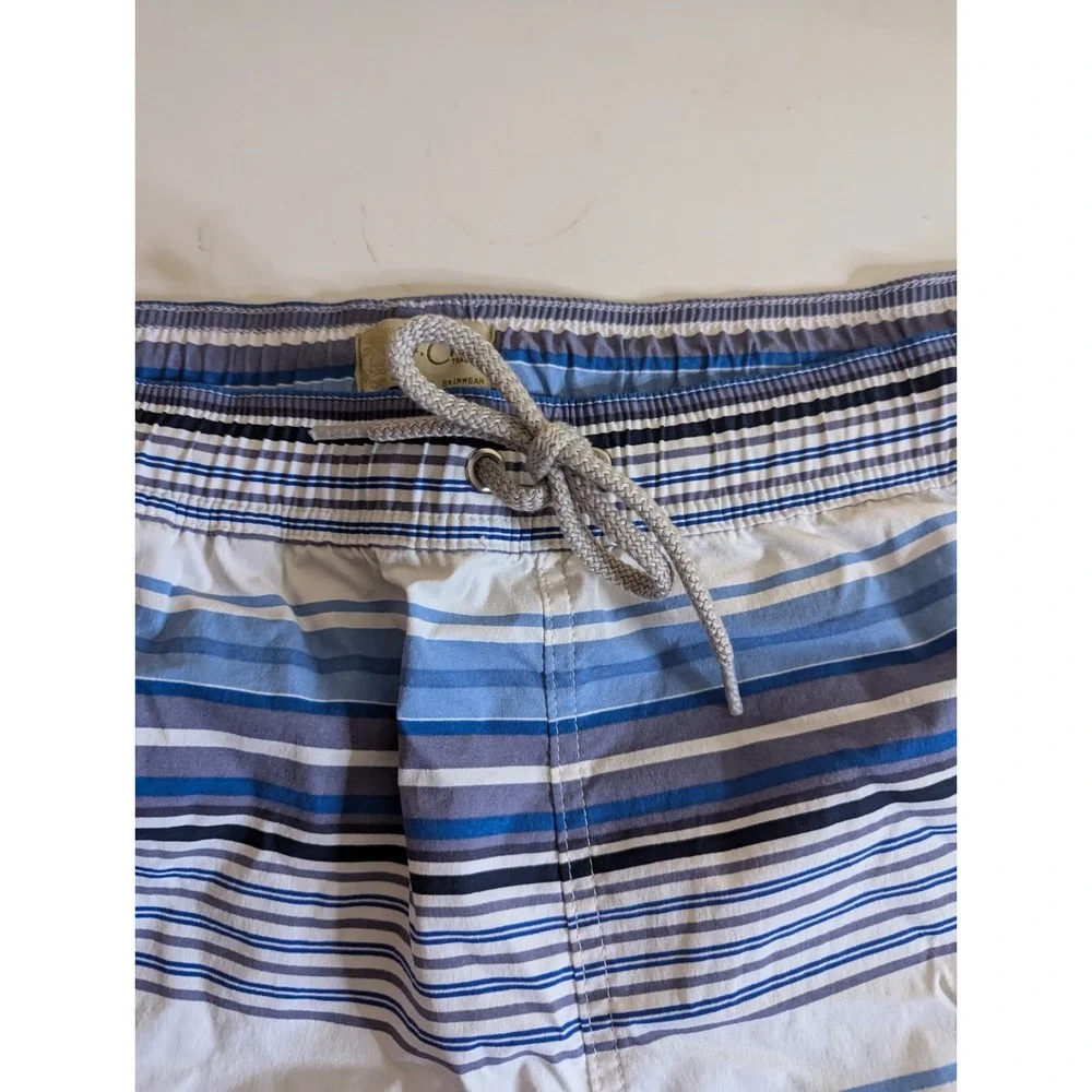 J Crew‎ Swim trunks mens swimsuit shorts blue grey white 6